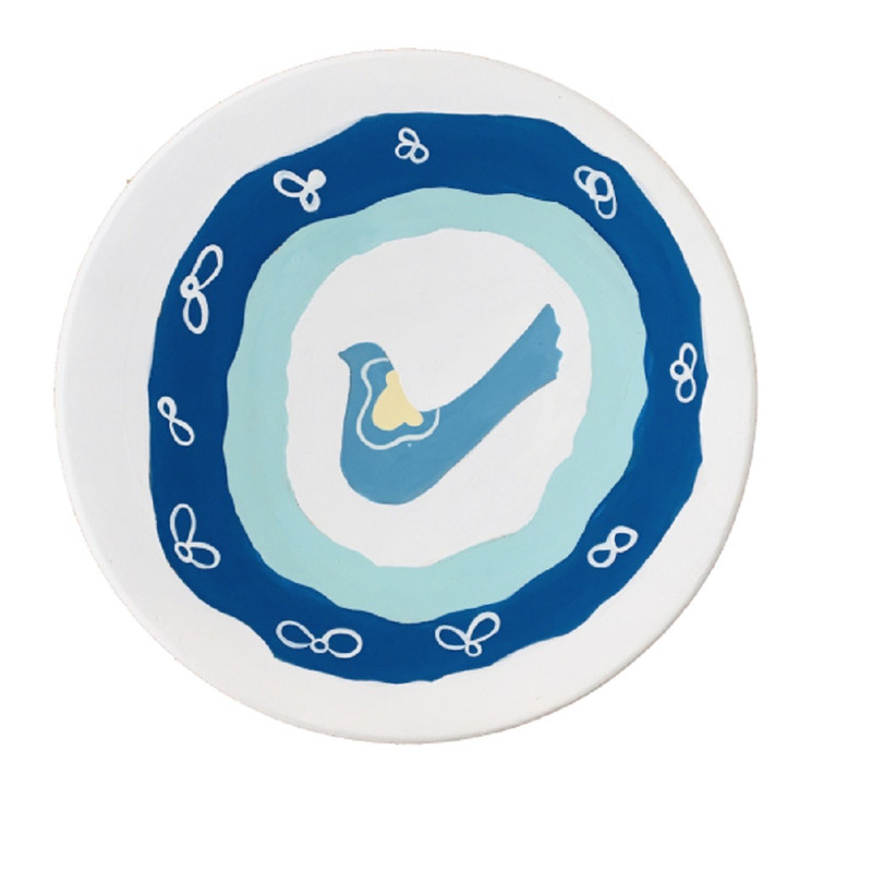 بشقاب دیوارکوب سفالی مدل چشم نظر کد 06