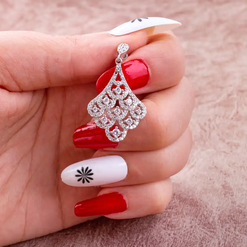 آویز گردنبند نقره زنانه مدل AMT_M047