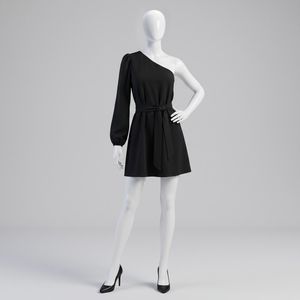 پیراهن یقه رومی زنانه شیرین جامه مدل روژا