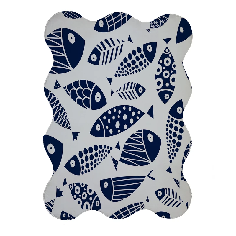 پادری مدل دالبر طرح ماهی کد 9197 سایز 80x110 سانتی متر 