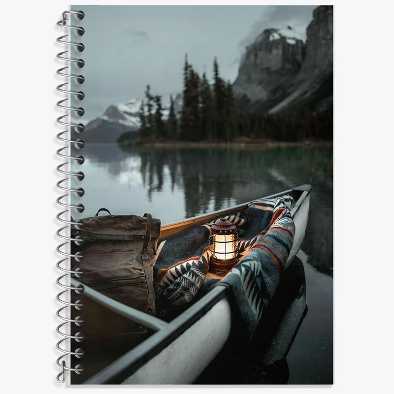 دفتر زبان 50 برگ خندالو مدل دو خط طرح قایق کد F1262