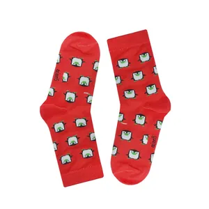 جوراب ساق بلند دخترانه مدل پنگوئنی 2553560553