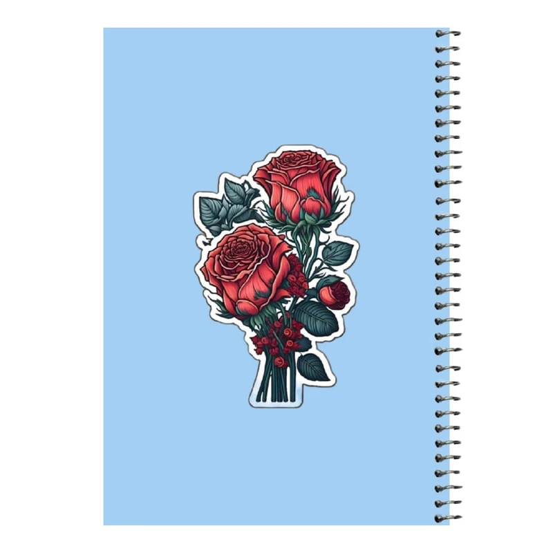 دفتر مشق 80 برگ اس جی مدل گل رز   