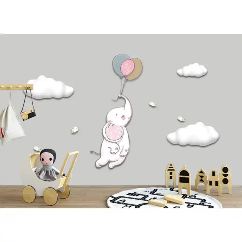 پوستر دیواری اتاق کودک طرح فیل کوچولو مدل drv1185