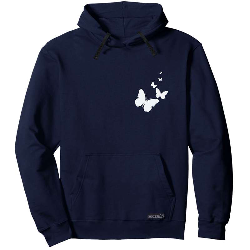 هودی زنانه 27 مدل پروانه کد W13 رنگ سرمه ای 