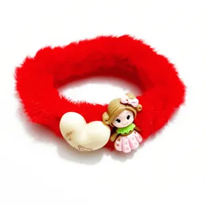 کش مو زنانه مدل خز پیکسل دار کد 027