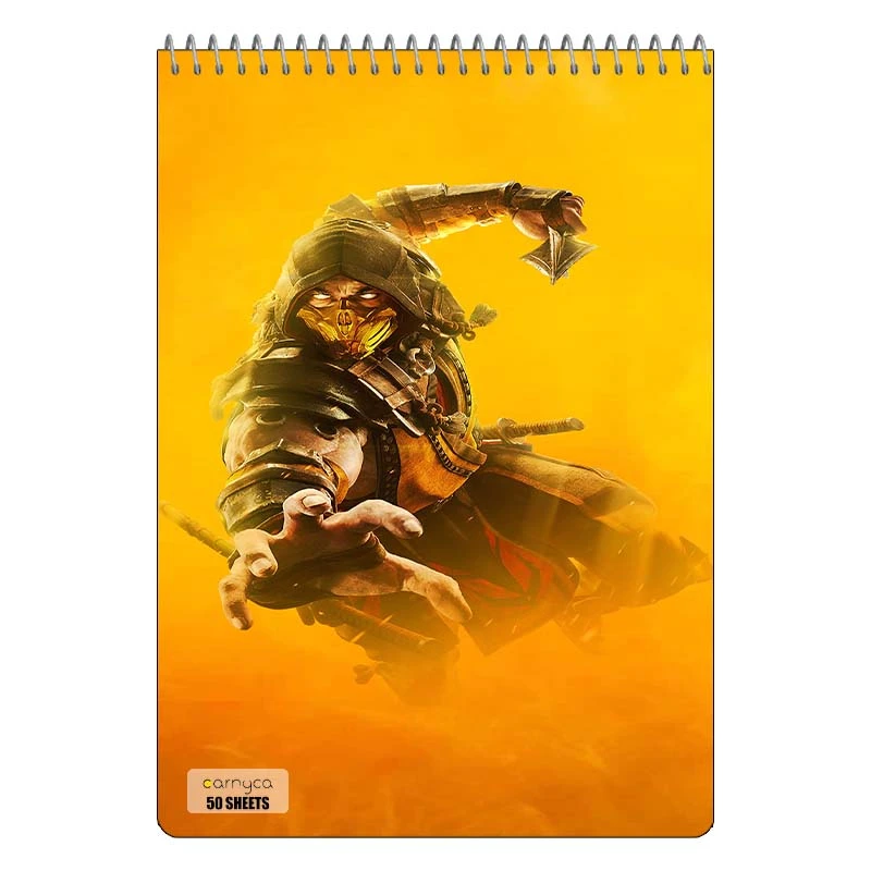دفتر نقاشی 50 برگ سیمی کارنیکا طرح مورتال کامبت Mortal Kombat کد 27761