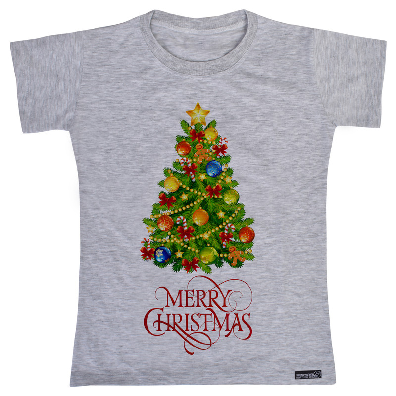 تی شرت آستین کوتاه دخترانه 27 مدل Merry Christmas کد MH678