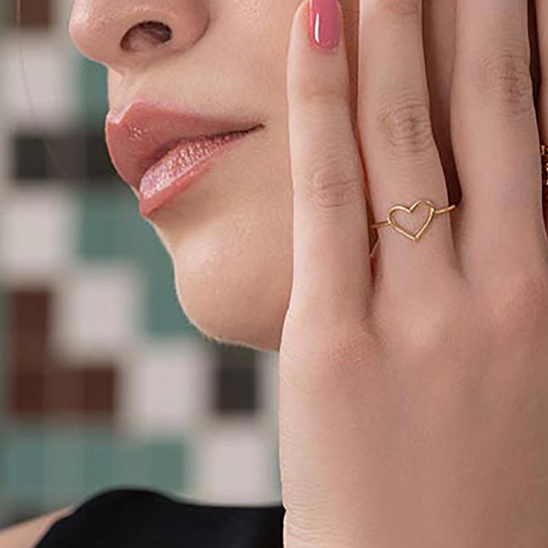 انگشتر طلا 18 عیار زنانه کیا گالری مدل AR578