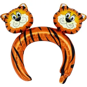 بادکنک فویلی لاکی بالونز مدل تل سر ببر کد Tiger01