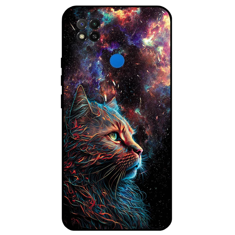 کاور مگافون طرح گربه کهکشانی مدل 4203 مناسب برای گوشی موبایل شیائومی Redmi 9C / 9C NFC
