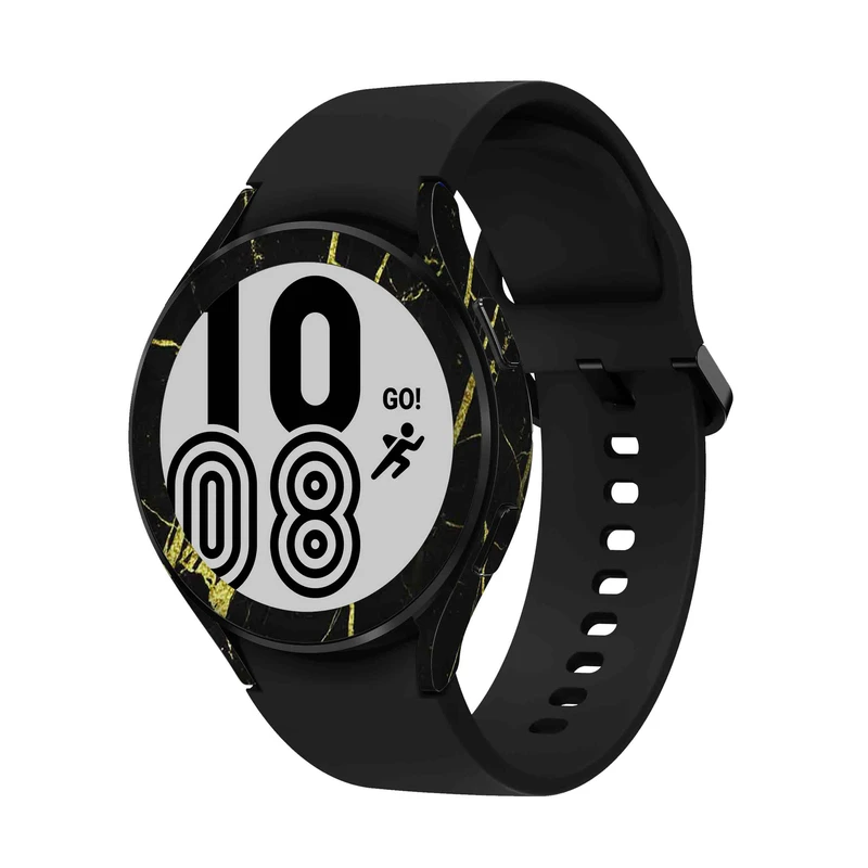  برچسب ماهوت طرح Graphite-Gold-Marble مناسب برای ساعت هوشمند سامسونگ Watch4 44mm