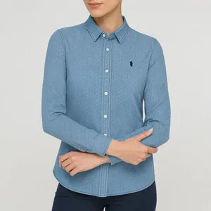 شومیز آستین بلند یقه برگردان زنانه کد  1107