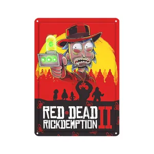 دیوارکوب مدل ریک اند مورتی رد دد کد  s 734 red dead rick and morty