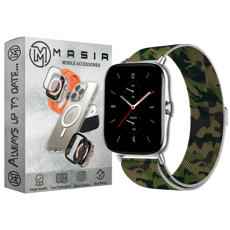   بند مسیر مدل Army Milanese Magnetic مناسب برای ساعت هوشمند هایلو LS01 / LS02