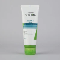 ماسک صورت آردن سبوما مدل Sulfur 5 حجم 75 میلی&zwnj;لیتر مناسب پوست مختلط با خاصیت ضد جوش، پاکسازی منافذ، جذب چربی اضافه، التیام&zwnj;دهنده و بازسازی&zwnj;کننده پوست، حاوی عصاره لیکوریس، چای سبز و آویشن