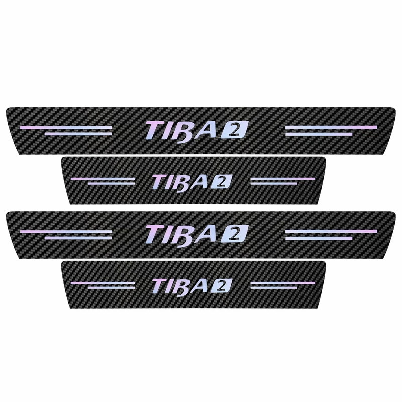 برچسب پارکابی خودرو سولگی مدل کربن کد J42 مناسب برای تیبا2 بسته 4 عددی