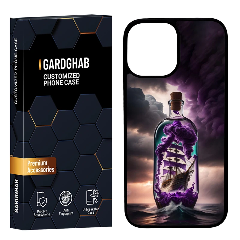 کاور گارد قاب مدل پشت گلس هنری مناسب برای گوشی موبایل اپل iPhone 12 Pro Max