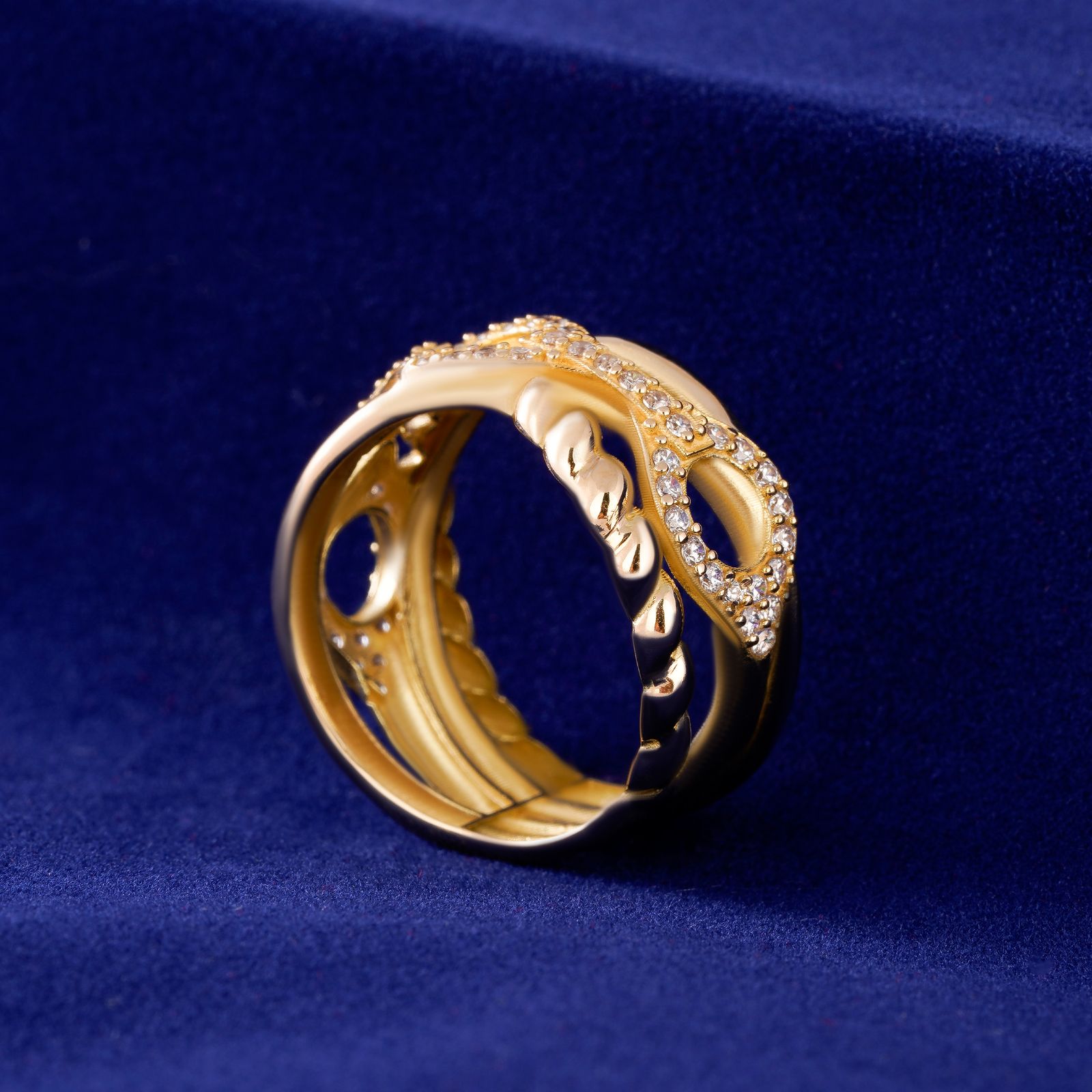 انگشتر طلا 18 عیار زنانه جواهری سون مدل 3624 -  - 3