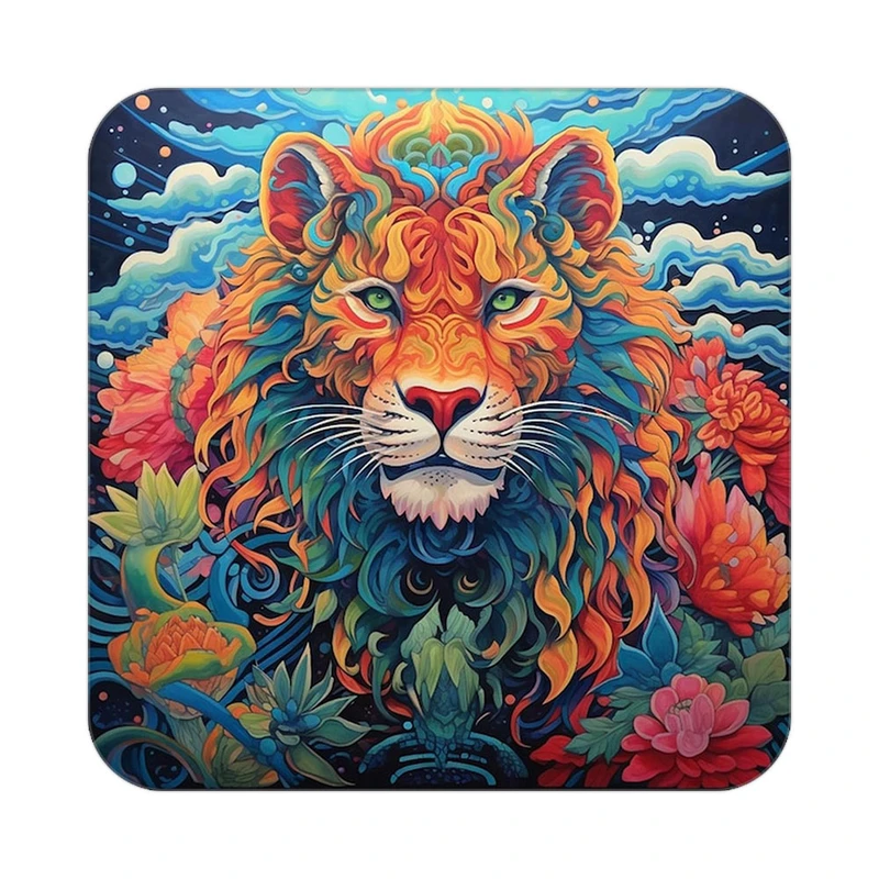 زیر لیوانی کاکتی طرح شیر مدل mp23932