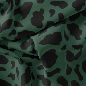 پارچه لباس مدل کرپ حریر طرح خال خالی کد 9101G