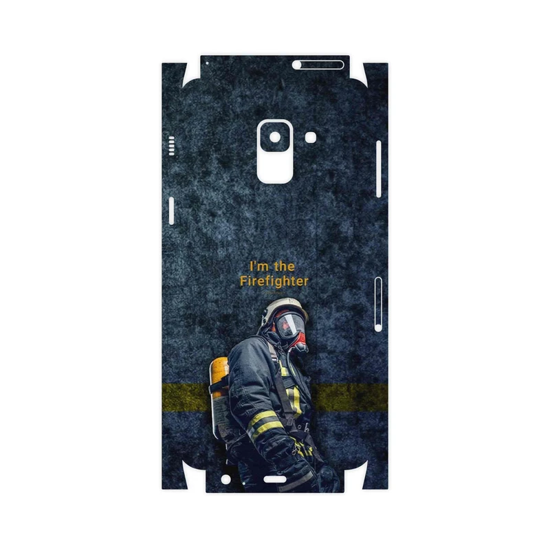 برچسب پوششی ماهوت مدل Firefighter-FullSkin مناسب برای گوشی موبایل سامسونگ Galaxy A8 2018