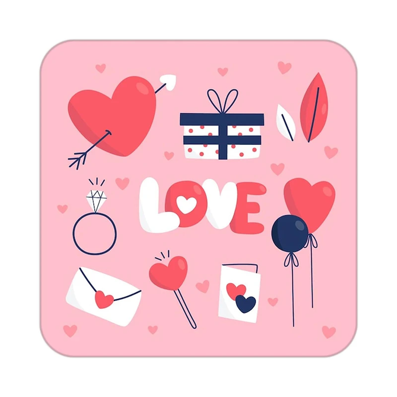 زیر لیوانی کاکتی طرح عاشقانه مدل mp37375