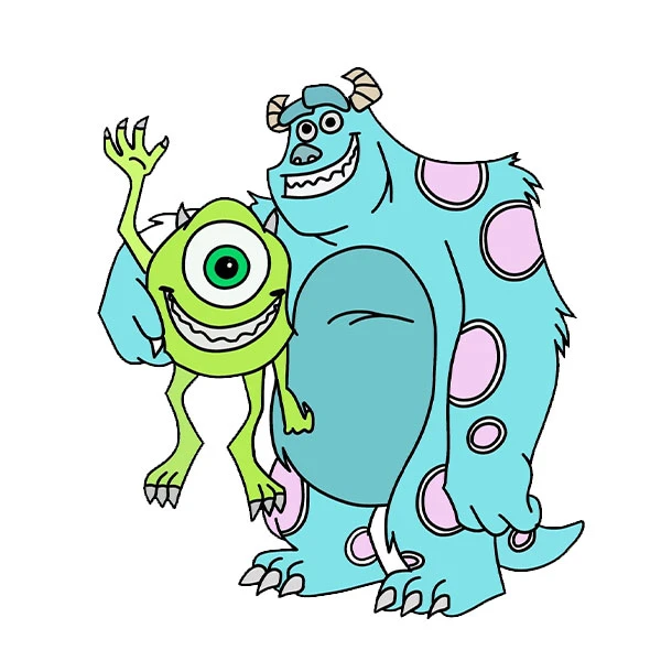 استیکر پارچه و لباس پاد آفرین طرح کارتونی سالیوان کد 5053