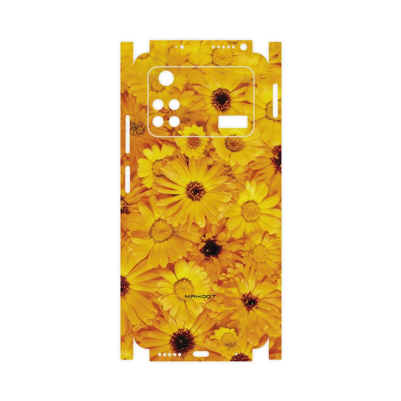 برچسب پوششی ماهوت مدل Yellow-Flower-FullSkin مناسب برای گوشی موبایل شیائومی Poco M4 Pro 4G