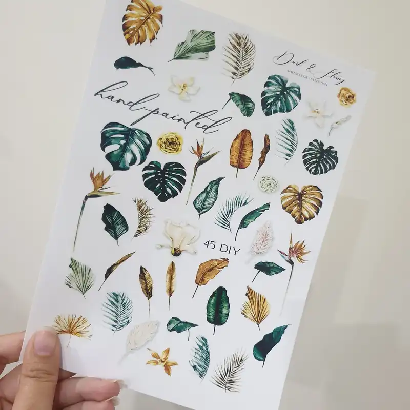 برچسب مدل دخترانه طرح گل کد 01 مجموعه 2 عددی