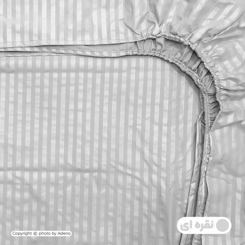 ملحفه آدنو مدل راه راه کد MB01 یک نفره سایز 90x200 سانتی متر