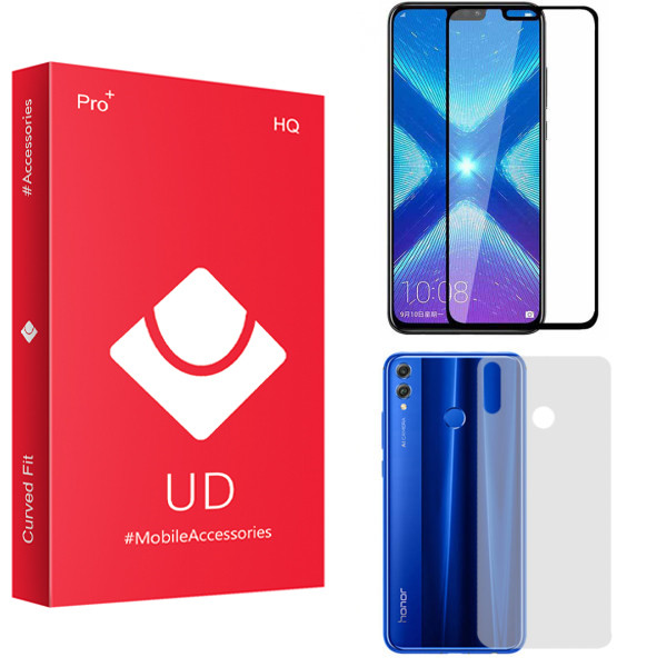 محافظ صفحه نمایش یو دی مدل HQ مناسب برای گوشی موبایل هوآوی آنر 8X به همراه محافظ پشت گوشی