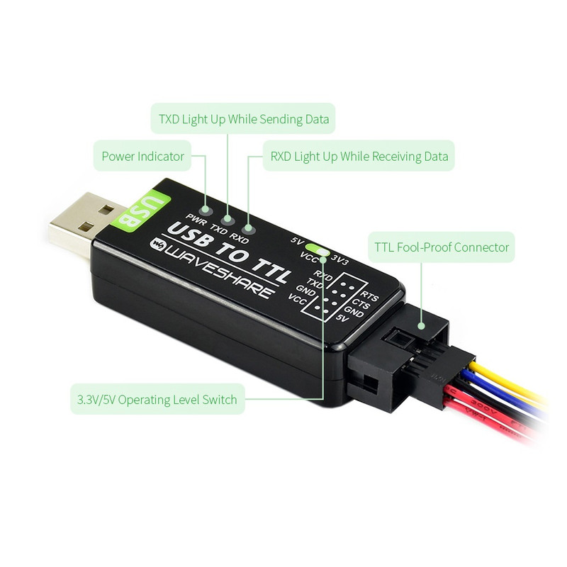 مبدل صنعتی USB به سریال ویوشیر مدل USB TO TTL
