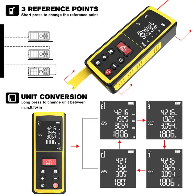 متر لیزری مدل x40