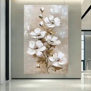 پوستر طرح مخمل نقاشی گل مدل رنگ و روغن 4 کد AR302876