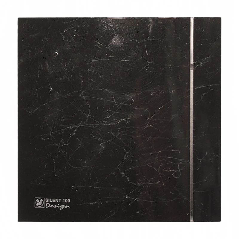 هواکش اس اند پی مدل SILENT-100 CZ MARBLE BLACK DESIGN