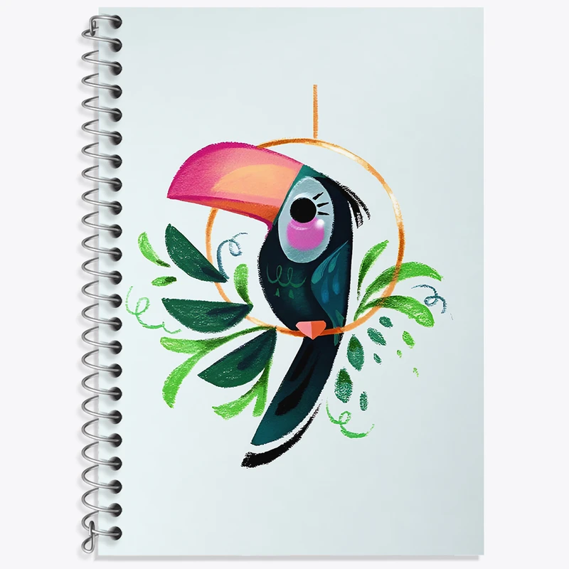 دفتر نت موسیقی 50 برگ خندالو طرح پرنده توکان کد N5534