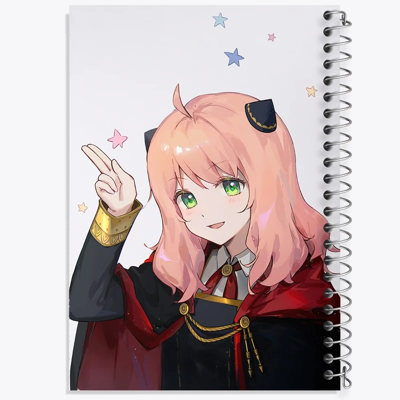 دفتر شطرنجی 50 برگ خندالو مدل آنیا انیمه اسپای ایکس فمیلی کد F803