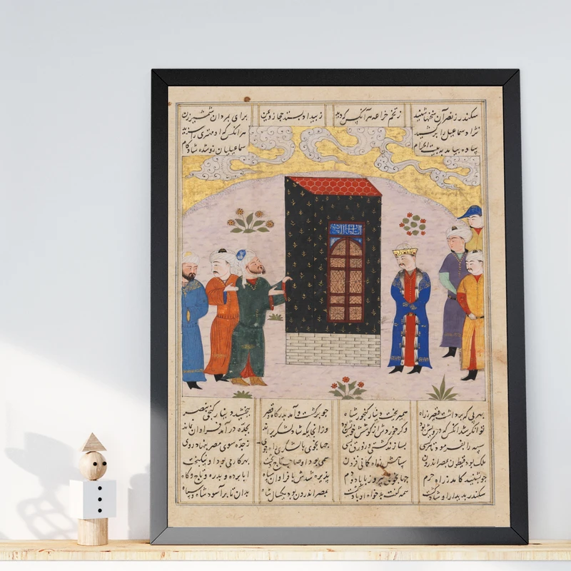 تابلو طرح اسکندر در کعبه مدل G00492 فریم مشکی
