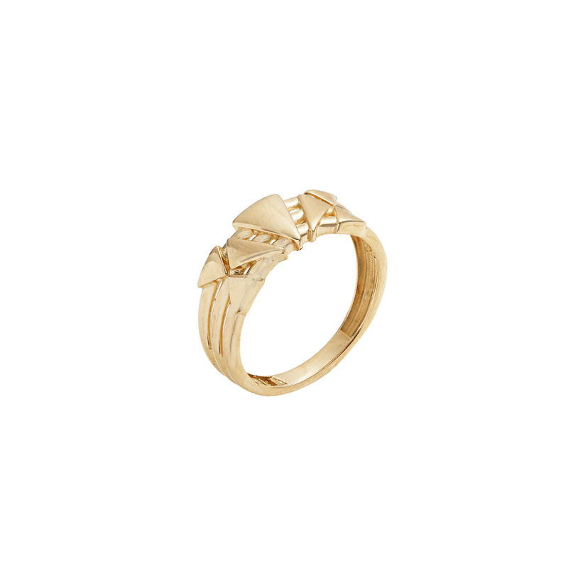 انگشتر طلا 18 عیار زنانه الی گالری مدل هندسی سایز 53