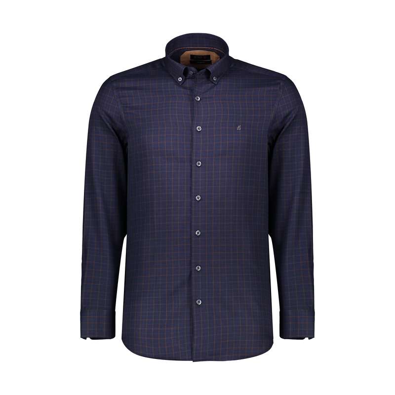 پیراهن آستین بلند مردانه ال سی من مدل 02141284-navy blue 162
