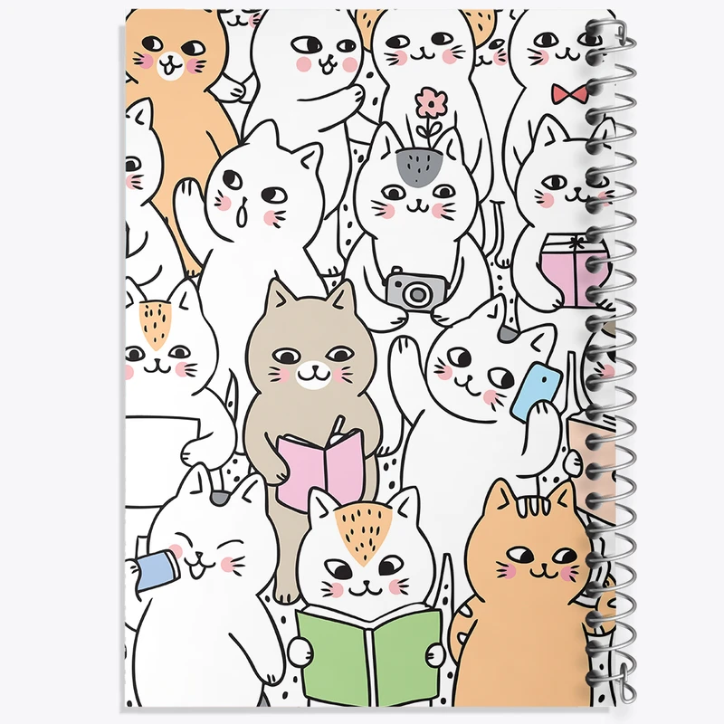 دفتر مشق 50 برگ خندالو طرح گربه بامزه کد N308