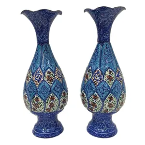 گلدان میناکاری مدل موشکی کد 17 بسته 2 عددی