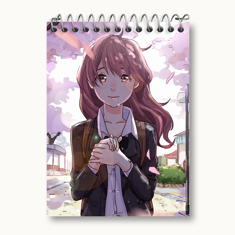 دفتر یادداشت 50 برگ خندالو مدل شوکو نیشیمیا انیمه سایلنت ویس A Silent Voice کد 15787