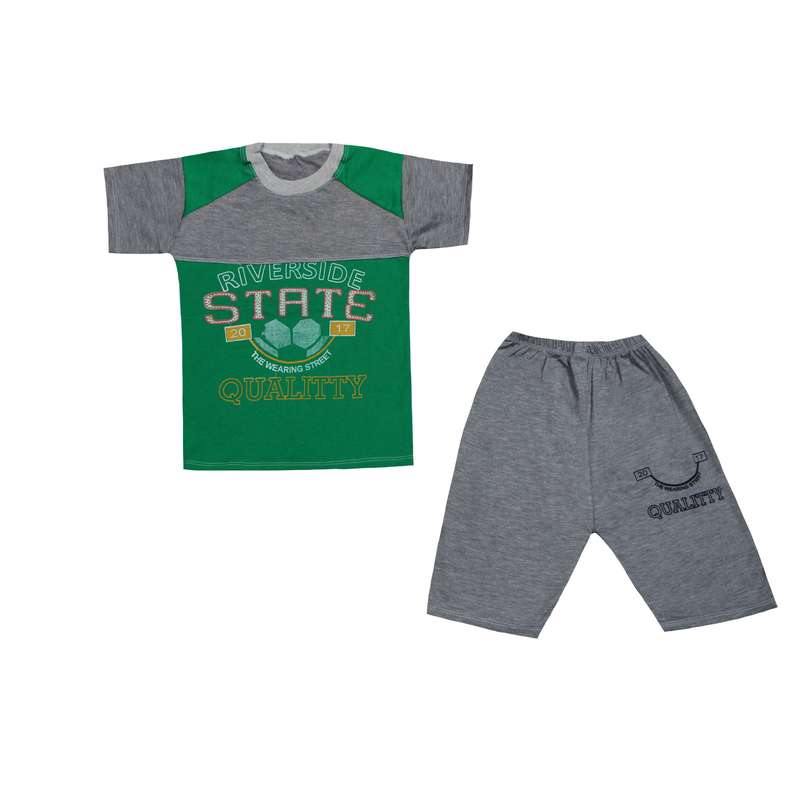 ست تی شرت و شلوارک پسرانه مدل 1222
