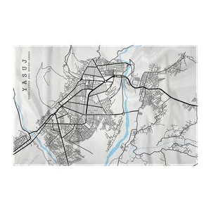 کاغذ کادو ترمه طراحان ایده مدل نقشه شهر یاسوج کد map0522 سایز 57x37 سانتی متر