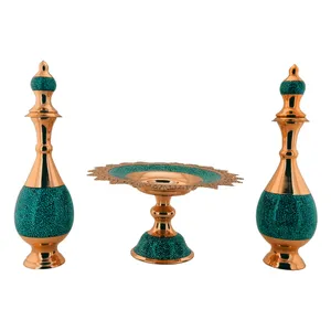 ست سه تکه شیرینی خوری و تنگ فیروزه کوبی حامد کریمی کد hf171-125