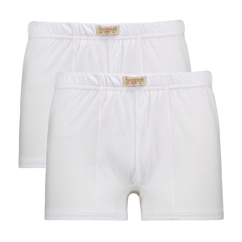 شورت پادار مردانه پنبینه مدل باکسر طبی دمپا نواری مجموعه 2 عددی