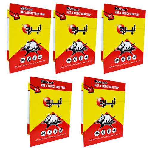 چسب موش نبرد مدل کتابی 140 گرمی بسته 5 عددی