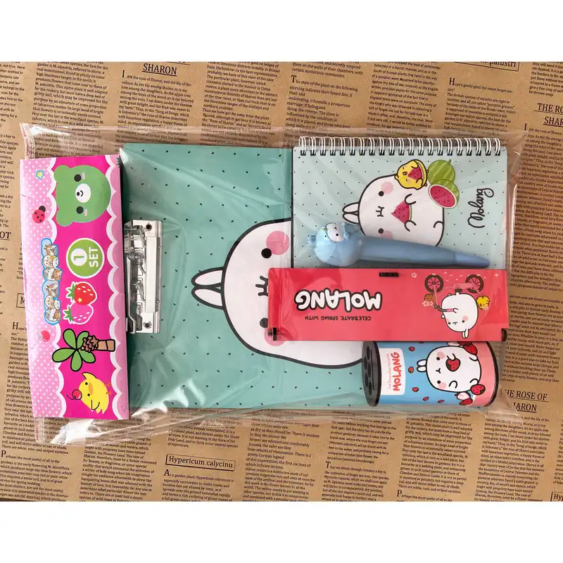 ست لوازم التحریر مدل مولانگ شکمو کد 09 مجموعه 9 عددی